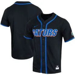 Nike Men's Black Florida Gators Replica Full-Button Baseball Jersey