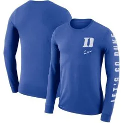 Nike Men's Royal Duke Blue Devils Local Mantra Performance Long Sleeve T-Shirt