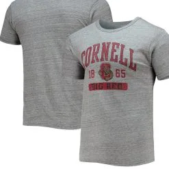 Men's League Collegiate Wear Heathered Gray Cornell Big Red Volume Up Victory Falls Tri-Blend T-Shirt