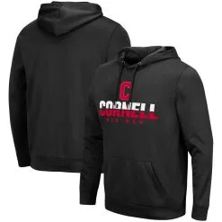Colosseum Men's Black Cornell Big Red Lantern Pullover Hoodie