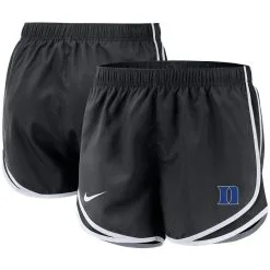 Nike Women's Black Duke Blue Devils Team Tempo Performance Shorts