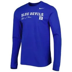 Nike Men's Royal Duke Blue Devils Team Practice Performance Long Sleeve T-Shirt -Cornell Big Red Shop DSCO1144412393 1350 ALT2
