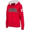 Colosseum Women's Red Cornell Big Red Arched Name Full-Zip Hoodie