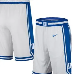 Men's Nike White Duke Blue Devils Replica Team Basketball Shorts