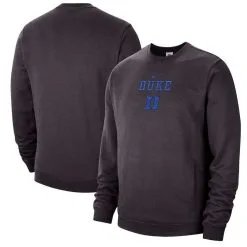 Men's Nike Charcoal Duke Blue Devils Campus Block Club Pullover Sweatshirt