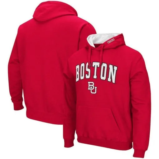 Colosseum Men's Red Boston University Arch And Logo Pullover Hoodie -Cornell Big Red Shop DSCO1148309588 2910