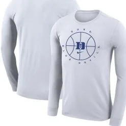 Men's Nike White Duke Blue Devils Basketball Icon Legend Performance Long Sleeve T-Shirt