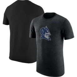 Nike Men's Heathered Black Duke Blue Devils Vintage Logo Tri-Blend T-Shirt