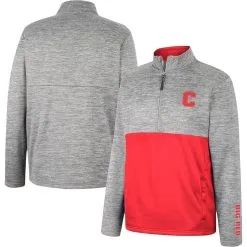 Colosseum Men's Gray Cornell Big Red John Half-Zip Jacket