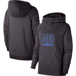 Women's Nike Charcoal Duke Blue Devils Essential Funnel Neck Raglan Pullover Hoodie