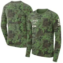 Nike Men's Camo Duke Blue Devils Military Long Sleeve T-Shirt