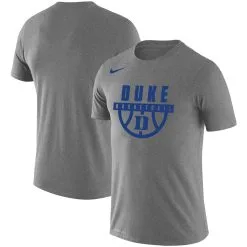 Nike Men's Heathered Gray Duke Blue Devils Basketball Drop Legend Performance T-Shirt