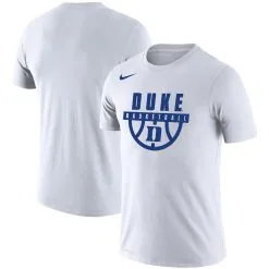 Men's Nike White Duke Blue Devils Basketball Drop Legend Performance T-Shirt