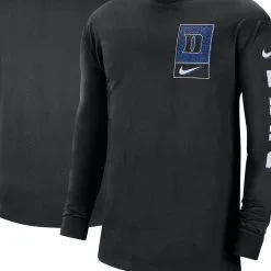 Men's Nike Black Duke Blue Devils Seasonal Max90 2-Hit Long Sleeve T-Shirt