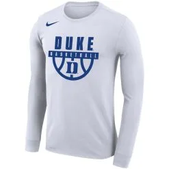 Nike Men's White Duke Blue Devils Basketball Drop Legend Long Sleeve Performance T-Shirt 6 Nike Men's White Duke Blue Devils Basketball Drop Legend Long Sleeve Performance T-Shirt -Cornell Big Red Shop DSCO1159523433 3550 ALT2